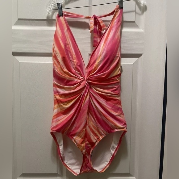 Coco Reef Pink and Orange One Piece Swimsuit - Picture 1 of 3